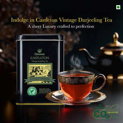 GOODRICKE Castleton Vintage Darjeeling Tea - 250gm (Pack of 1) | Single Estate Whole Leaf | 100% Loose Leaves | Premium Black Tea with Rich Taste & Aroma