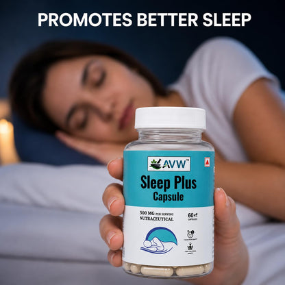 AVW Sleep Plus Ayurvedic Capsules – 60 Capsules | Advanced Herbal Night Support for Relaxation, Calm Mind & Restful Wellness