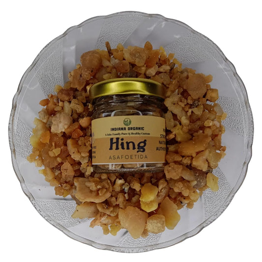 Indiana Organic Hing 23 g whole sabut | trongest Pure Asafoetida| Lab tested Premium Hing from Uzbekistan | Gluten-Free | No Atta | No Maida | Chemical-Free | Organic | Harvest 2025-23 gram