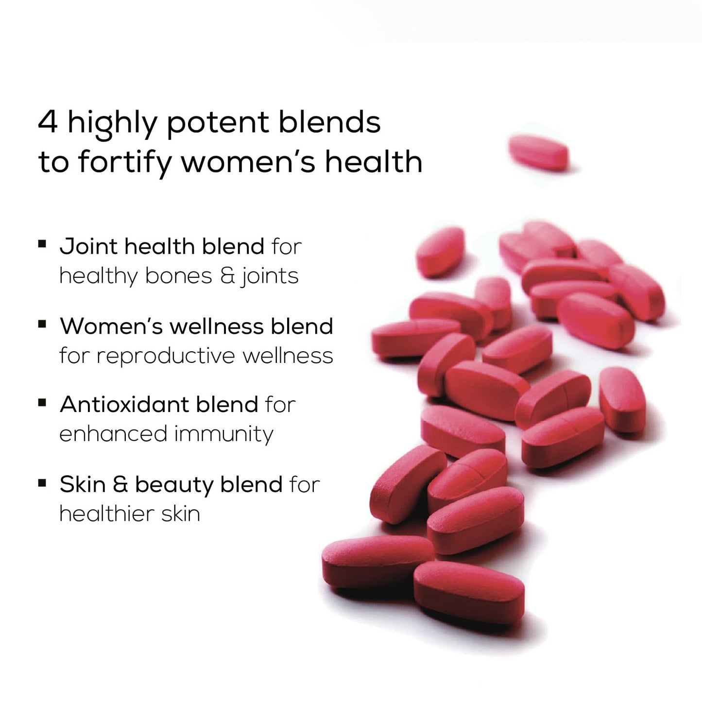 TrueBasics Advanced Multivitamin for Women (30 Tablets) | With Clinically Researched Ingredients | For Energy, Immunity and Joints, Maintains Hormonal Balance