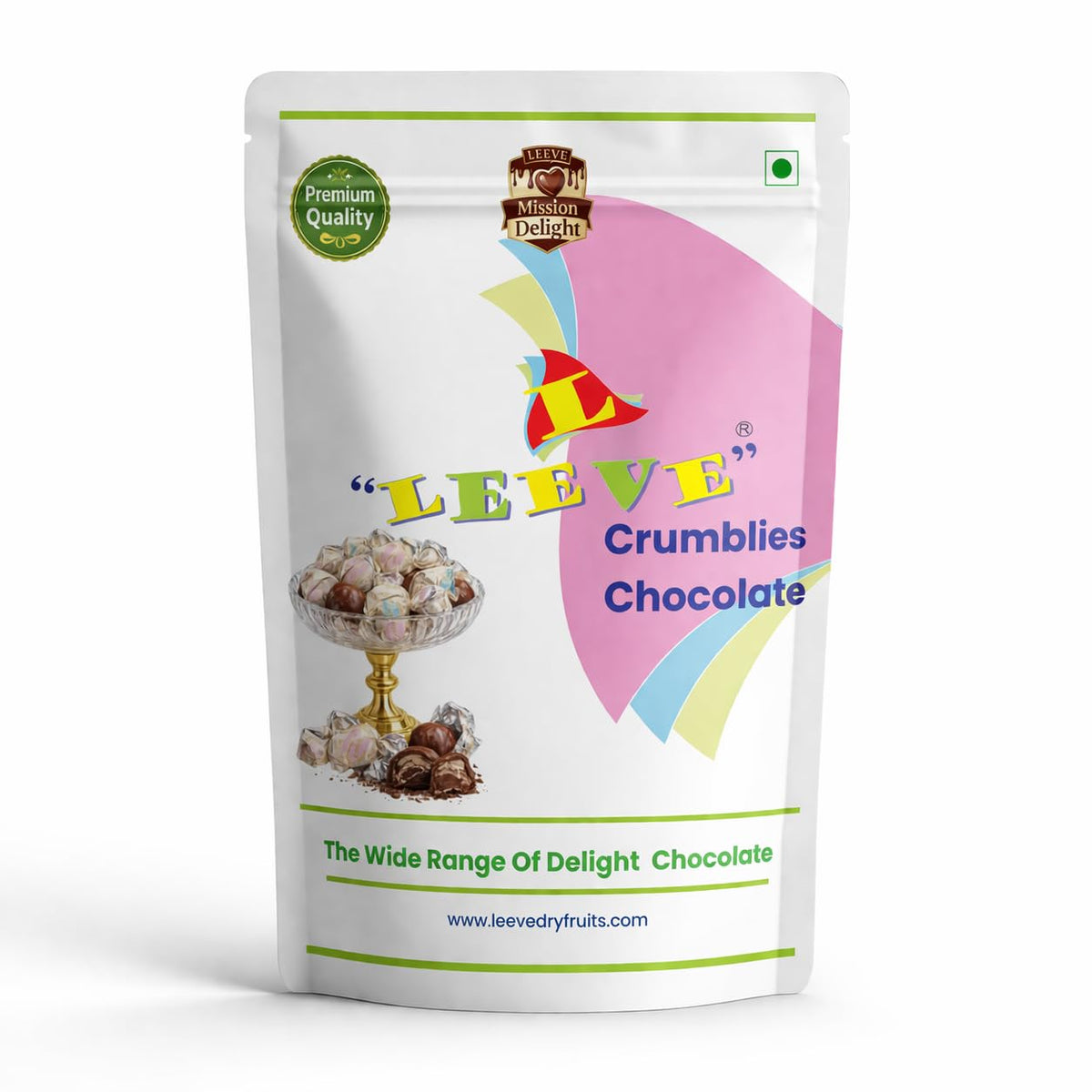Leeve Crumblies Chocolate 200g | Crunchy Chocolate Bites | Crispy Choco Cubes | Kids Favorite Treat | Snack & Gifting Chocolate | Sweet Dessert Delight