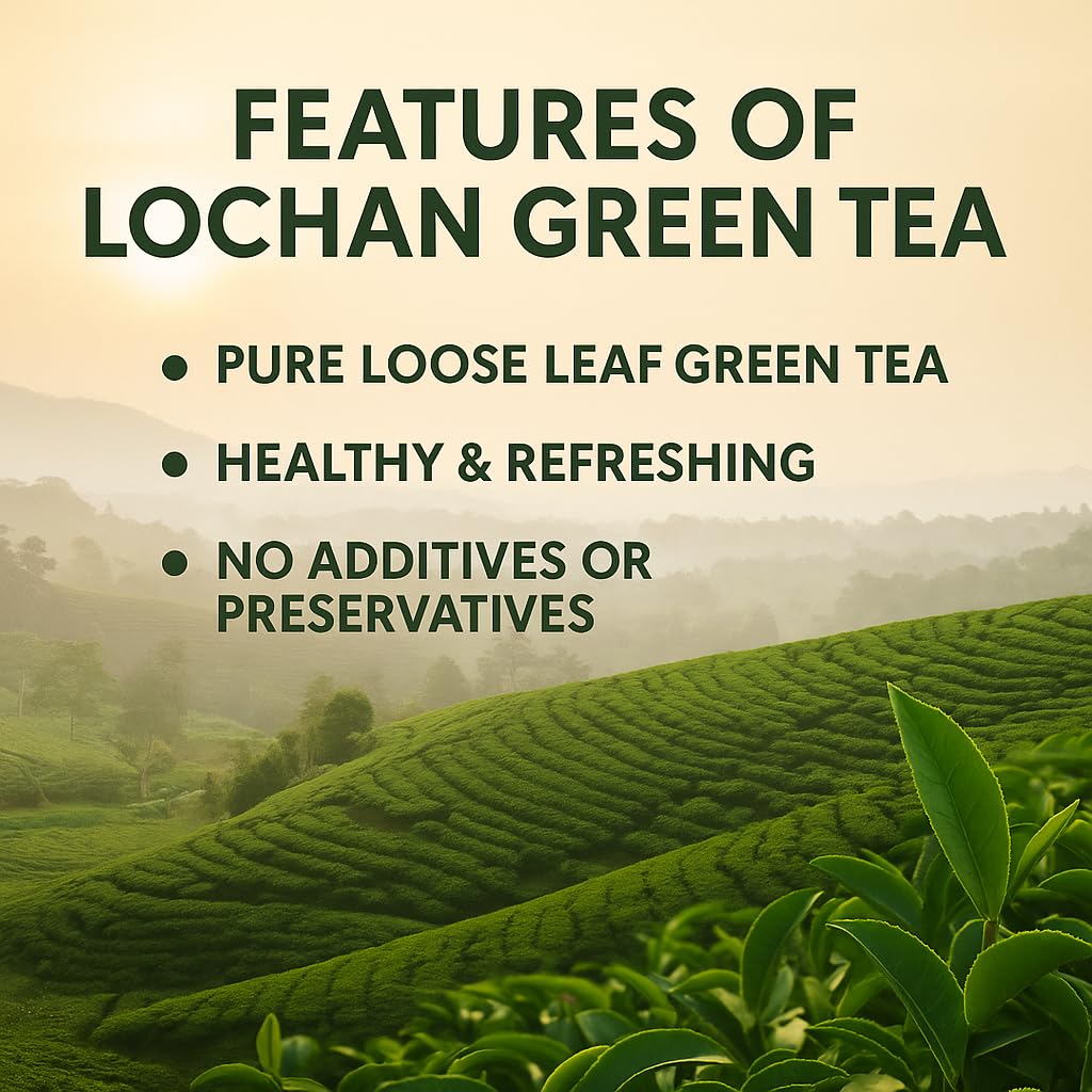 Lochan Premium Green Tea 100% Natural Loose Leaf | Rich in Antioxidants | Organic Green Tea Leaves | Natural Antioxidant Boost for Detox, Immunity & Metabolism | 150 g Loose Leaves