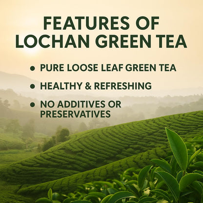 Lochan Premium Green Tea 100% Natural Loose Leaf | Rich in Antioxidants | Organic Green Tea Leaves | Natural Antioxidant Boost for Detox, Immunity & Metabolism | 150 g Loose Leaves