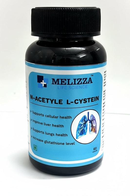 Melizza Life Science N-Acetyl L-Cysteine 600mg Capsules 60 Count | Vegetarian Capsules | Daily Wellness & Nutritional Support Supplement-PK-2