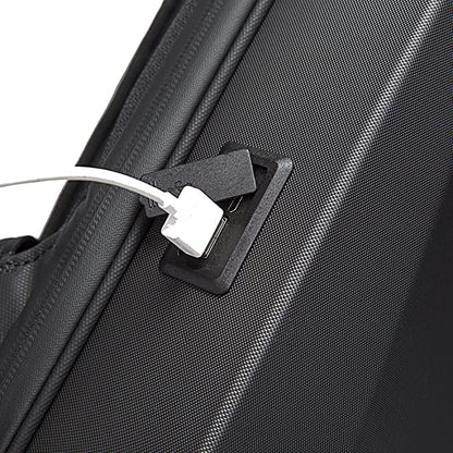 I CASE Origami Knapsack TSA Locks -Hard Shell Anti Theft Slimmest USB Charging Port Water Resistant Laptop Backpack| Business Travel Laptop Backpack for Men & Women(Black)
