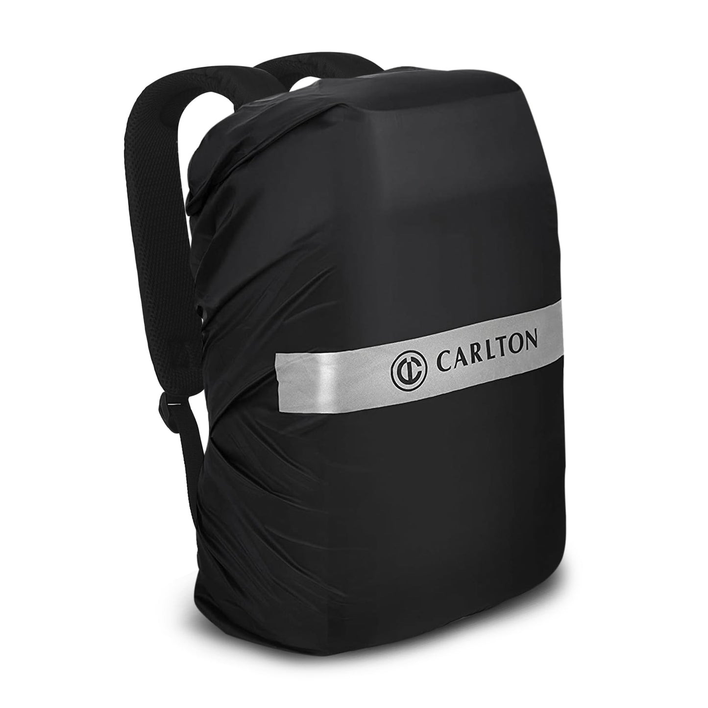 CARLTON Laptop Backpack 20L With Rain Cover, Pockets for Hard drive, Passport Pocket & Air Cushion System | Midnight Black | Dorset 03