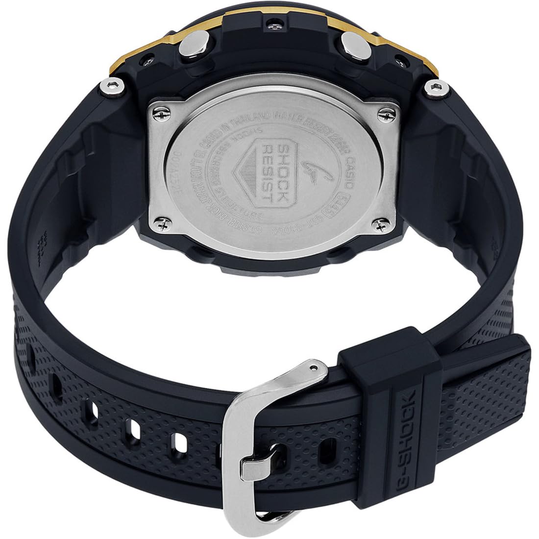 Casio G-Shock GST-S100G-1ADR Analog-Digital Black Dial Men Watch Black Resin Strap (G608)