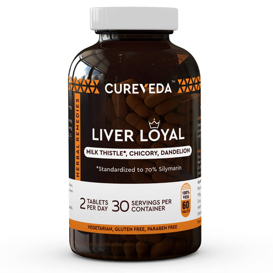 Cureveda Liver Loyal herbal supplement - Milk Thistle (silymarin) (60 Tabs)