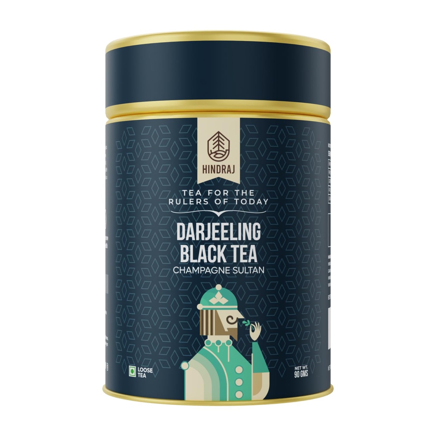 Hindraj Champagne Sultan Black Tea Loose Leaves 90 g Premium CTC Darjeeling, Long Leaves, Authentic Aroma, Freshly Sourced Rich Flavor, Bold & Aromatic, Whole Leaves Quality