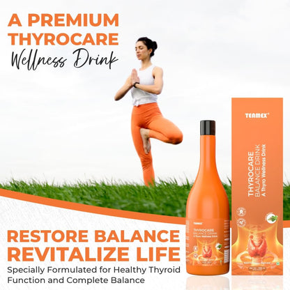 Teamex Thyrocare Balance Herbal Wellness Drink | With Kachnar, Guggul, Moringa & Triphala | Ayurvedic Inspired Herbal Blend | Daily Wellness Beverage | Liquid Dietary Supplement | Vegetarian | 1000 ml
