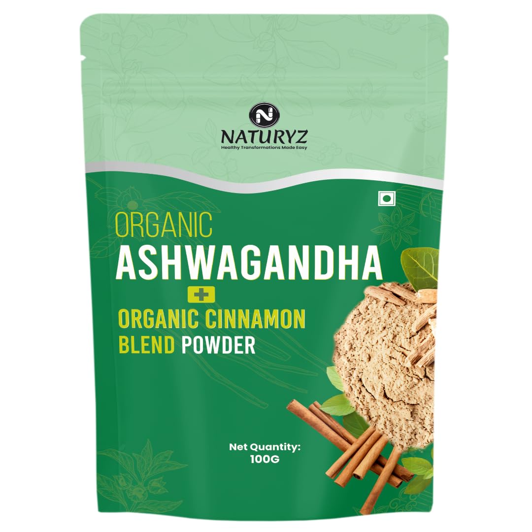 Naturyz Organic Ashwagandha + Organic Cinnamon Blend Powder (100)