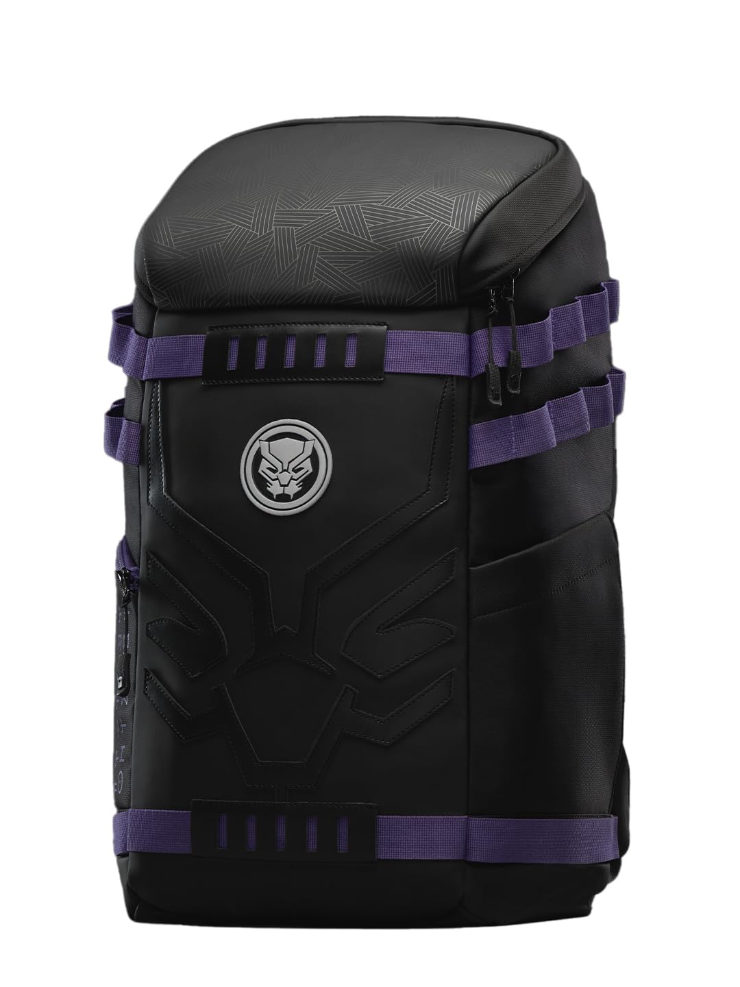 The Souled Store Marvel Black Panther: Tactical Backpack | 22L Laptop Bag (Fits 16 Inch) | Water-Resistant Polyester with Reflective Badge & Luggage Strap
