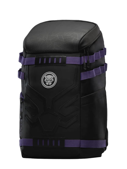 The Souled Store Marvel Black Panther: Tactical Backpack | 22L Laptop Bag (Fits 16 Inch) | Water-Resistant Polyester with Reflective Badge & Luggage Strap