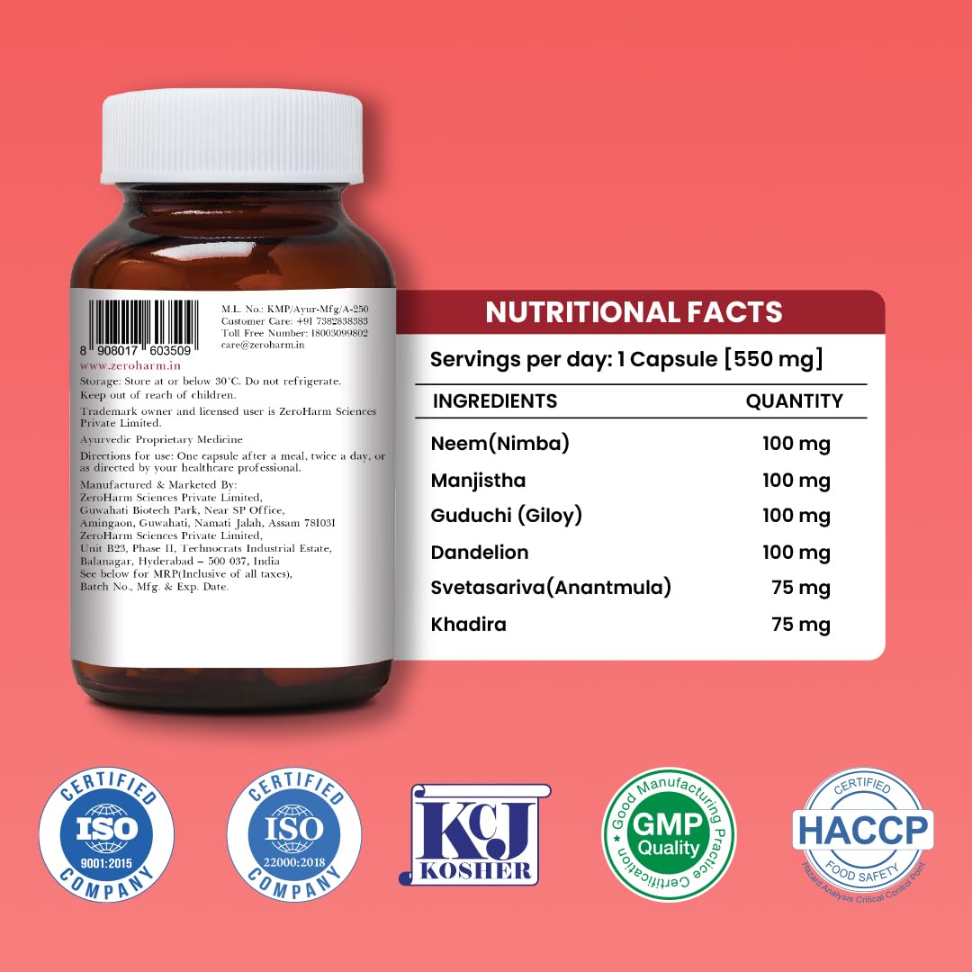 ZEROHARM Holo Blood Purifis | Ayurvedic Blood Purifier & Detox Suppleme- image 4