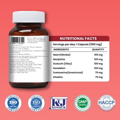 ZEROHARM Holo Blood Purifis | Ayurvedic Blood Purifier & Detox Suppleme- image 4