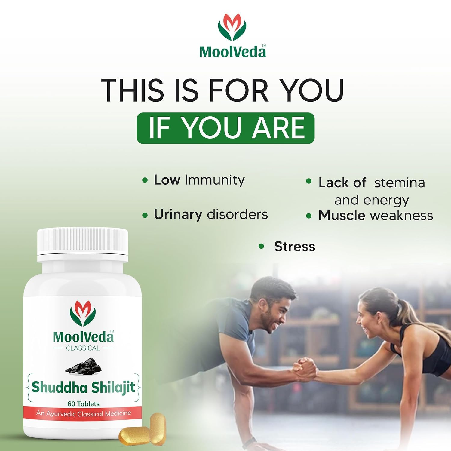 Moolveda Original Shuddha Shilajit Pure Gold Tablets for Men & Women, I- image 5