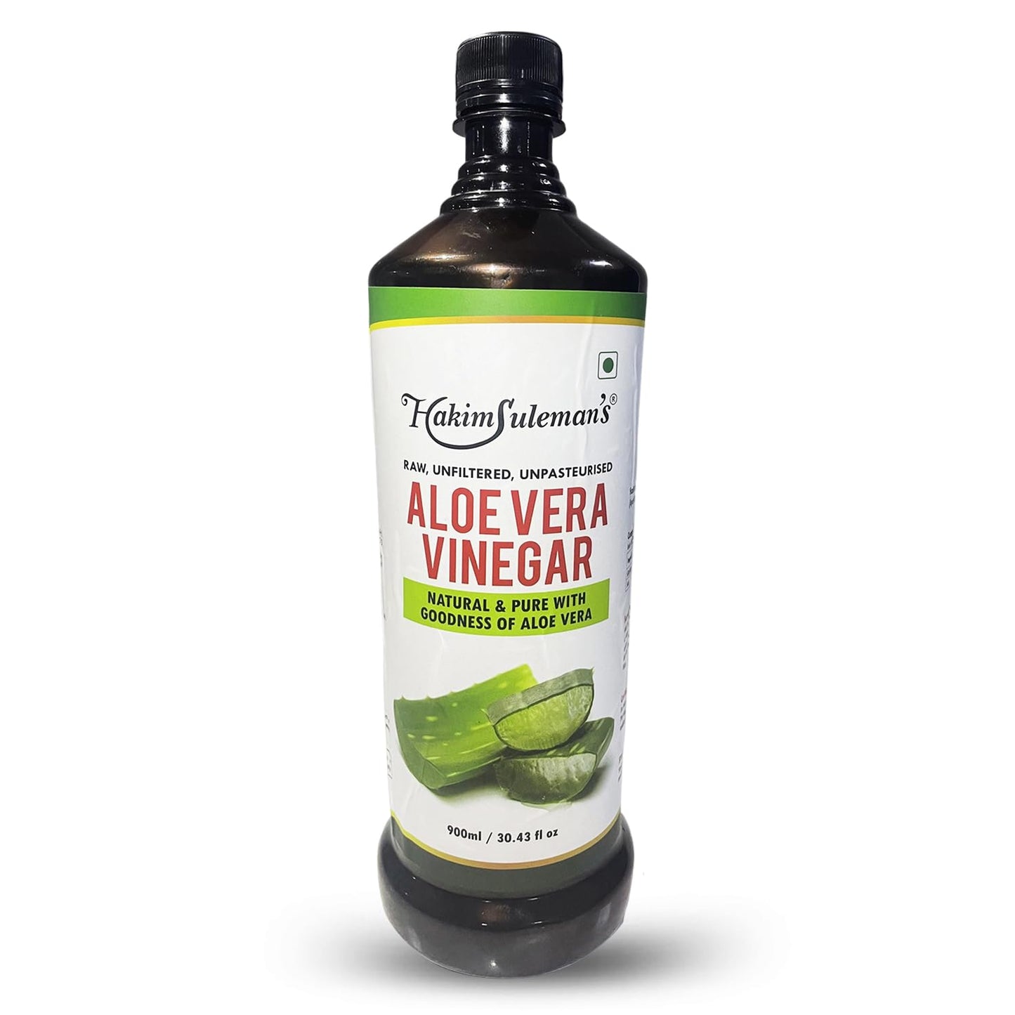 Hakim Suleman's Aloe Vera Vinegar – Organic, Natural Detox & Digestive Support, 100% Pure, Healthy Skin & Hair Care Supplement - 900 ml