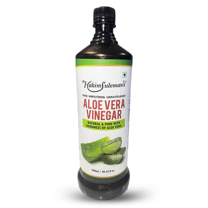 Hakim Suleman's Aloe Vera Vinegar – Organic, Natural Detox & Digestive Support, 100% Pure, Healthy Skin & Hair Care Supplement - 900 ml