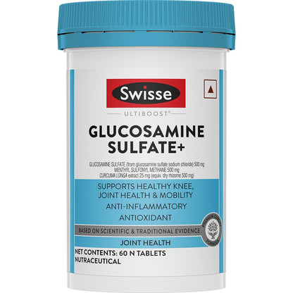 Swisse Glucosamine Sulfate+ (60 Serving Pack, Only One Tablet Per Serving) - Higher Absorption Glucosamine - Supports Healthy Joints, Bones & Cartilage