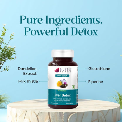 Bliss Welness Liver Detox | Milk Thistle Silymarin Dandelion Glutathion- image 4