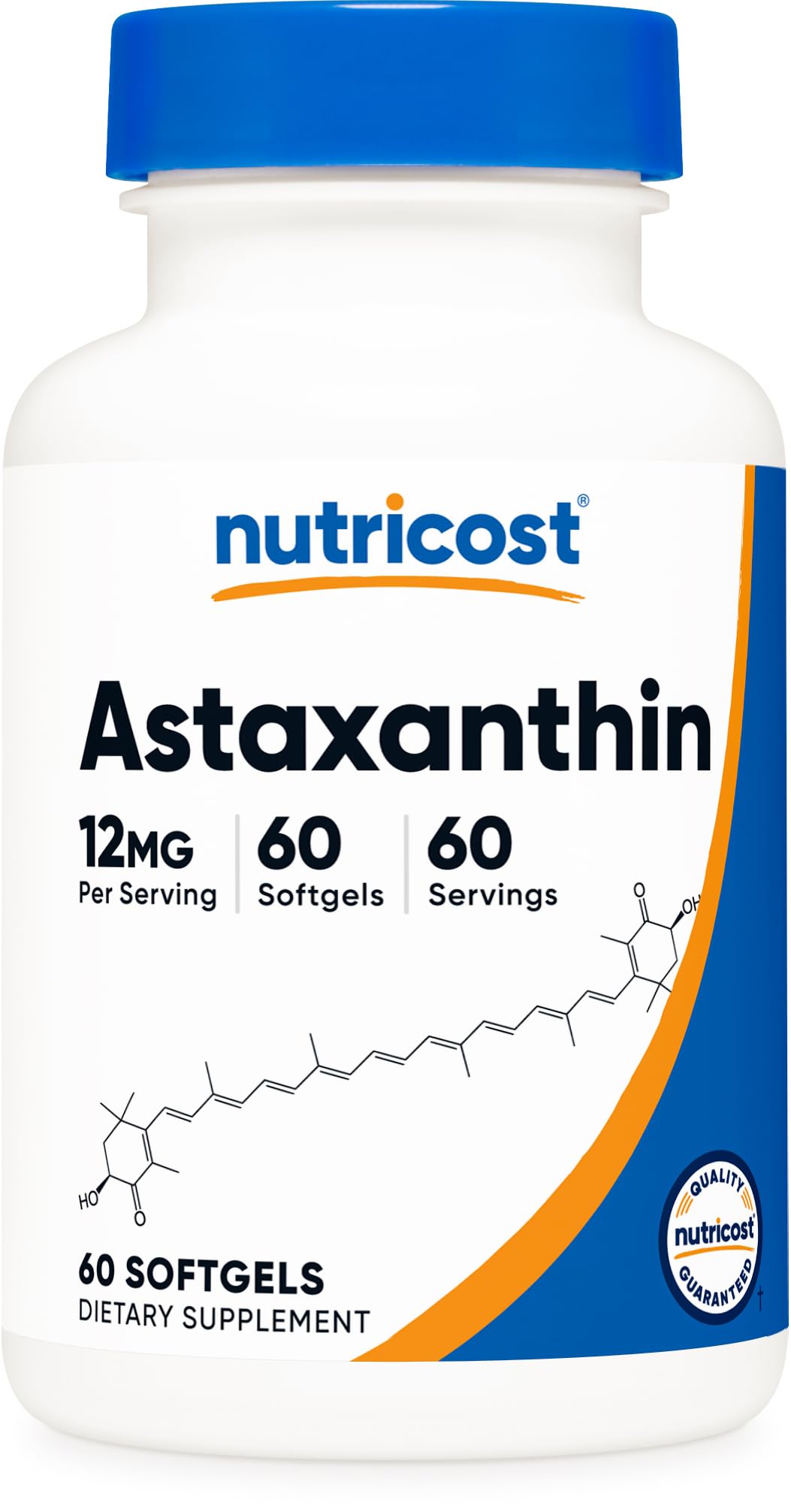 Nutricost Astaxanthin 12mg, 60 Softgel Capsules