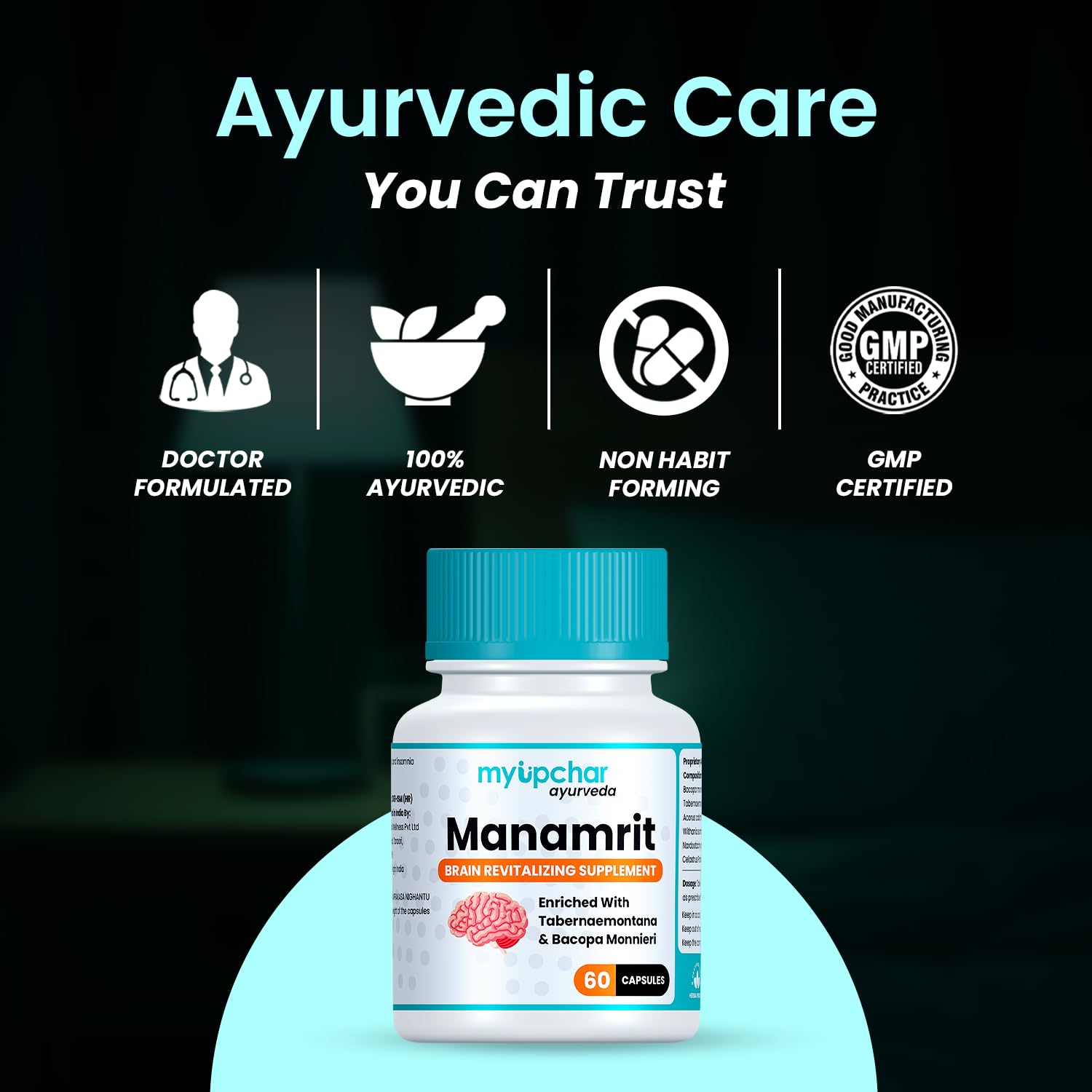 myUpchar Ayurveda Manamrit Sleep Support Capsules | With Jatamansi, Ash- image 4