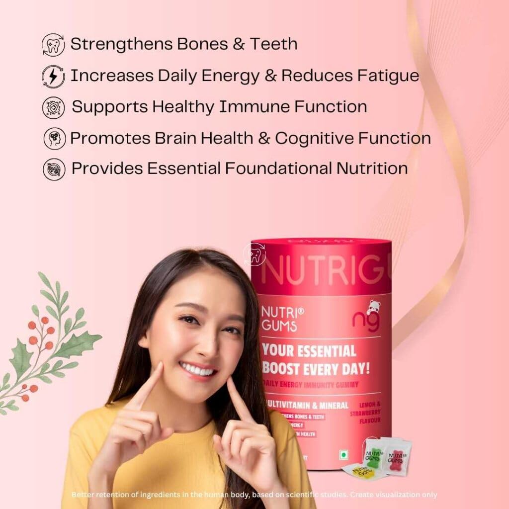 NutriGum Apple Cider Vinegar Detox Gummies – ACV Supplement for Digestive Wellness & Metabolism Support – Vegan, Gluten Free – 60 Gummies