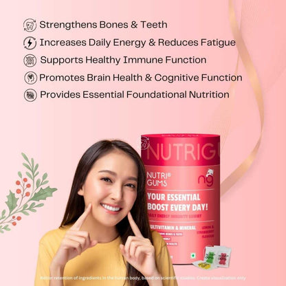 NutriGum Apple Cider Vinegar Detox Gummies – ACV Supplement for Digestive Wellness & Metabolism Support – Vegan, Gluten Free – 60 Gummies