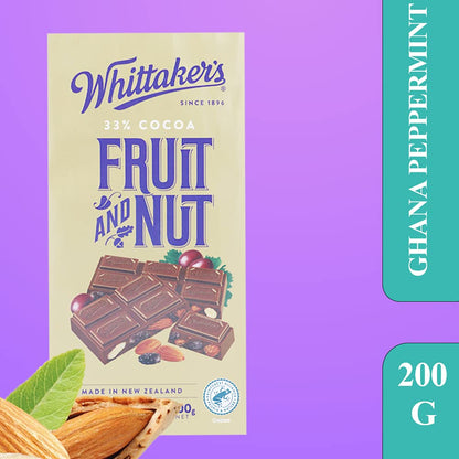 Whittakers Fruit N Nut Block 200g, 200 g