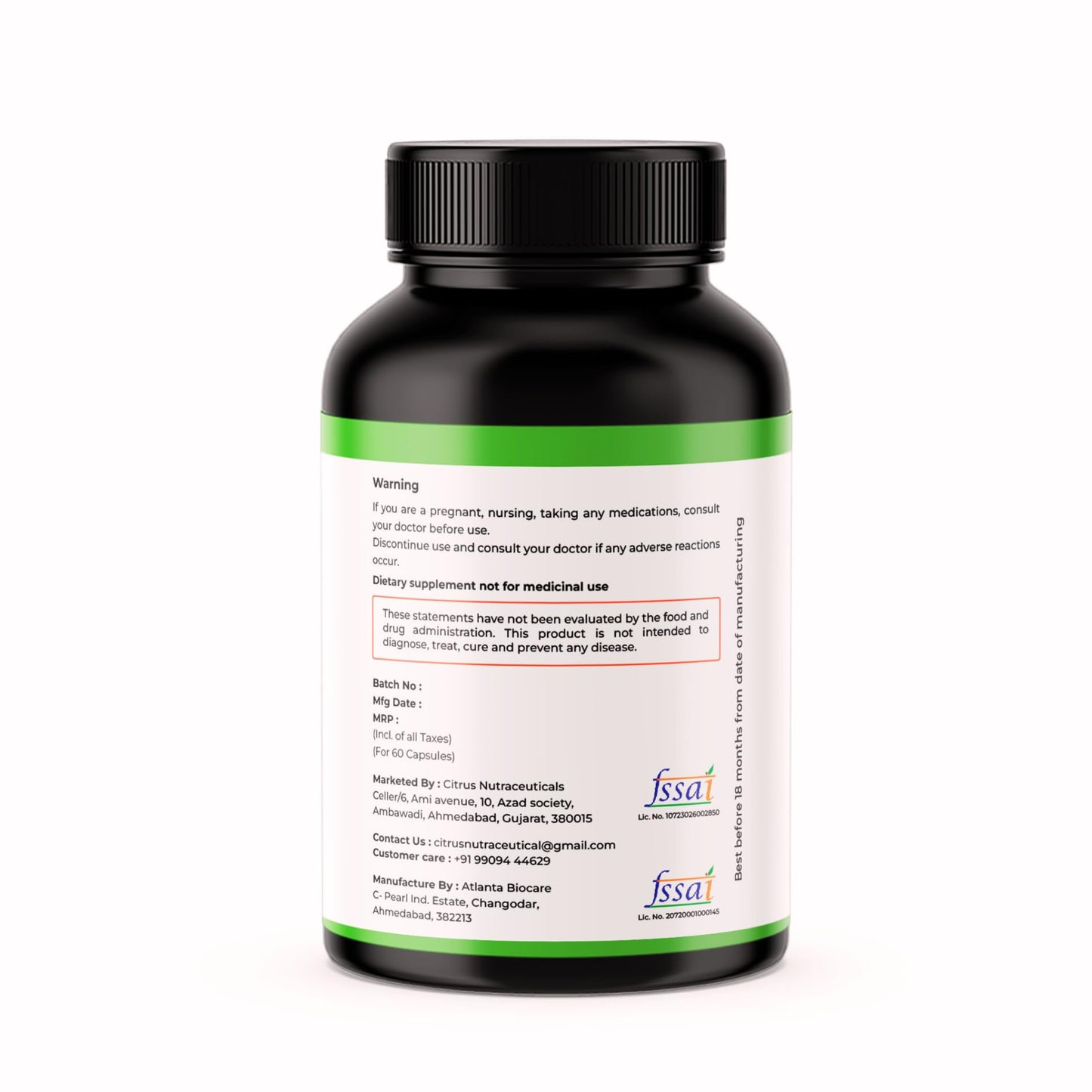 CITRUS NUTRACEUTICAL Carica Papaya Leaf Extract 500mg Capsules | Supports Platelet Health, Immunity & Energy | Natural Herbal Supplement with Papain | 60 Veg Capsules