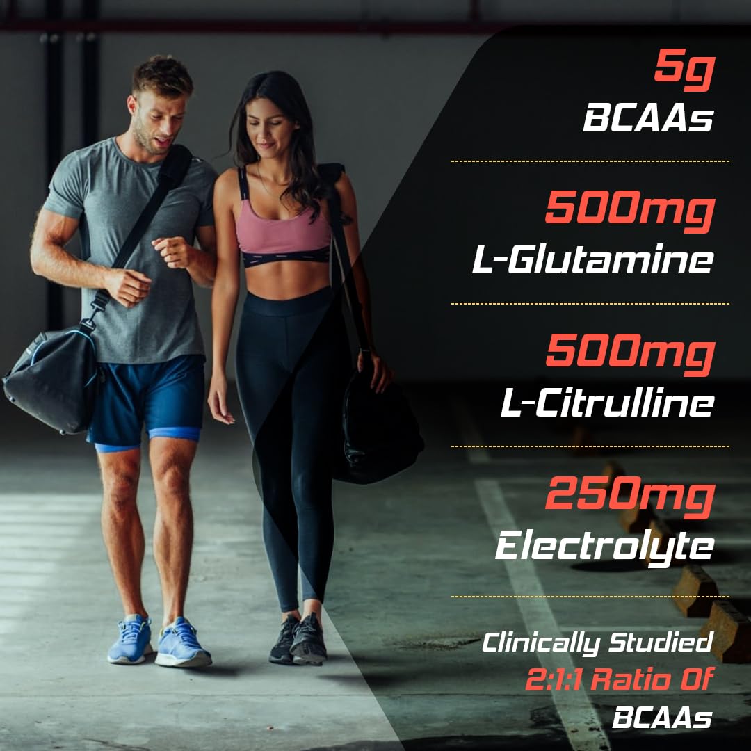 NATURYZ Instantized BCAA 5000 PRO |5G Vegan BCAAs | Glutamine | Citrulline | Electrolytes | 0 Added Sugar | Powerful Intra Workout Amino for Lean Muscle Growth, Strength, Quick Re-Hydration & Instant Energy - 300g(Mix Fruit Cocktail)