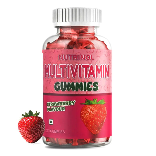 Knoll Healthcare Nutrinol Multivitamin Gummies, Zinc, Veg Omega, Iron & Biotin|Vitamin D3, B6, E & A|Boosts Energy & Stamina, Improves Immunity & Skin Health|Vegan, Gelatin Free, 1 Count, 30 Servings