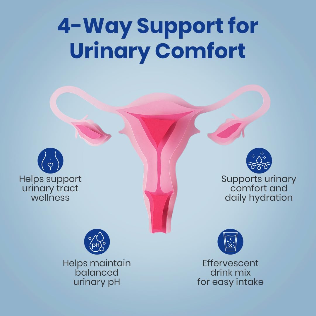 UTI FLUSH Urinary Tract Wellness Supplement | D-Mannose, Cranberry & Rosemary Extract | Potassium Magnesium Citrate for Urinary Comfort & pH Balance | Effervescent Drink Mix | Pack 1 - 7 × 3.5 g Sachets
