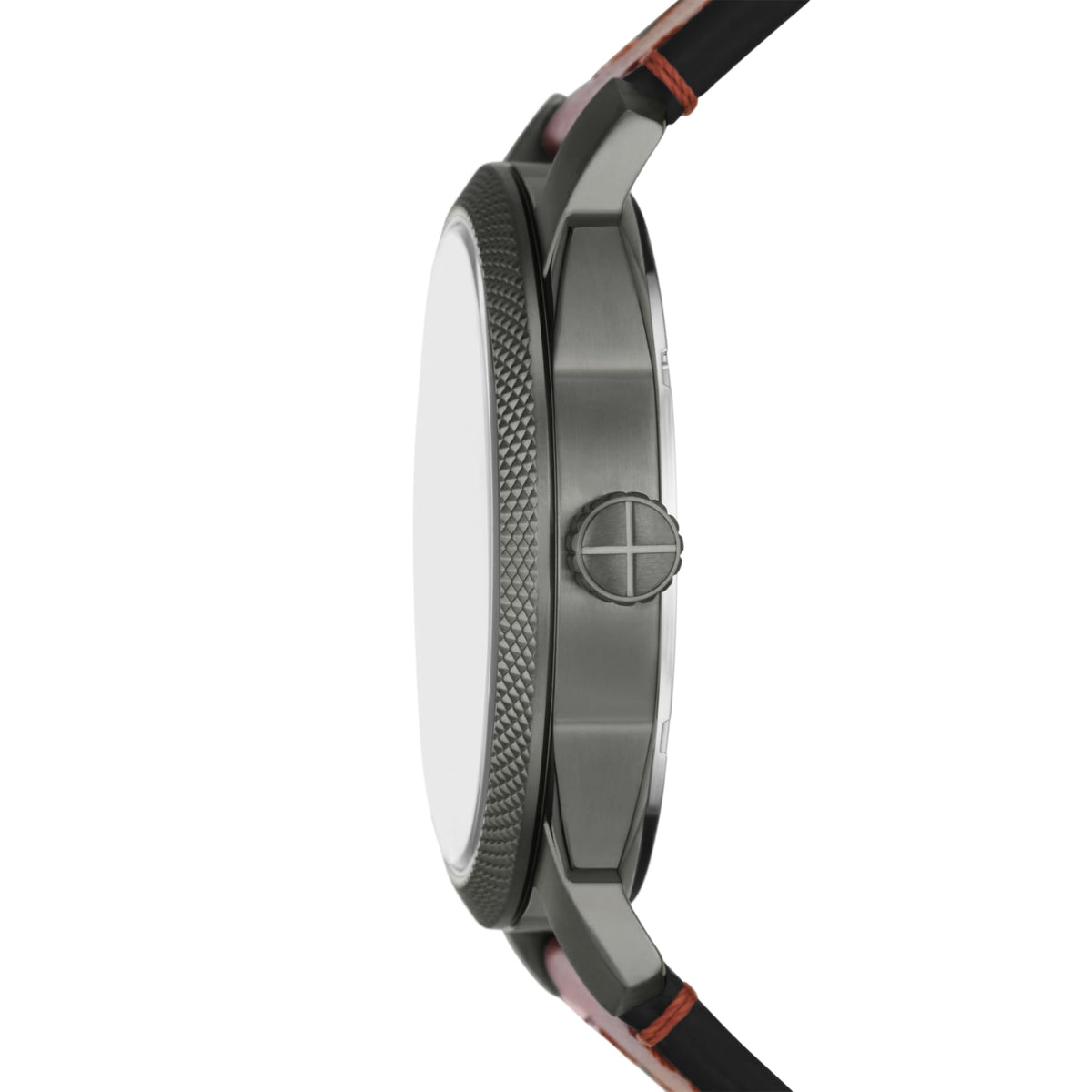 Fossil Leather Machine Analog Gray Dial Men's Watch-Fs5900, Band Color:Brown, Dial_Grey