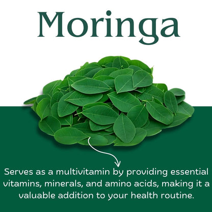 Riddhish Herbals Moringa Granules 250g - Pure Moringa Oleifera Shigru Drumstick Leaf - Easy Mixing Natural Flavour Daily Nutrition Drink - Rich in Vitamins Minerals & Amino Acids - FSSAI GMP Certified