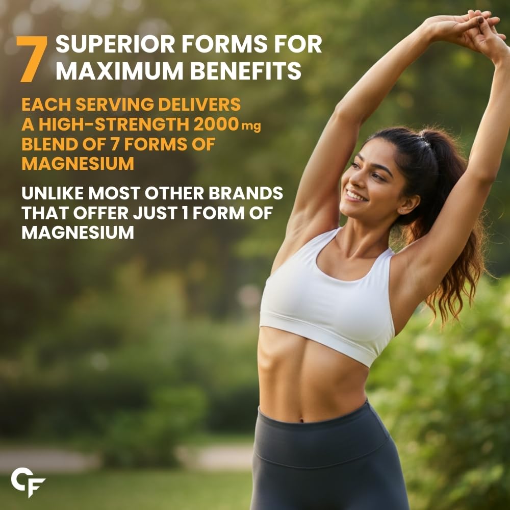Carbamide Forte Magnesium Supplement with Magnesium Glycinate, Citrate & Complex Supplement with 7X Strength | 2000 mg per Serving | 120 Tablets