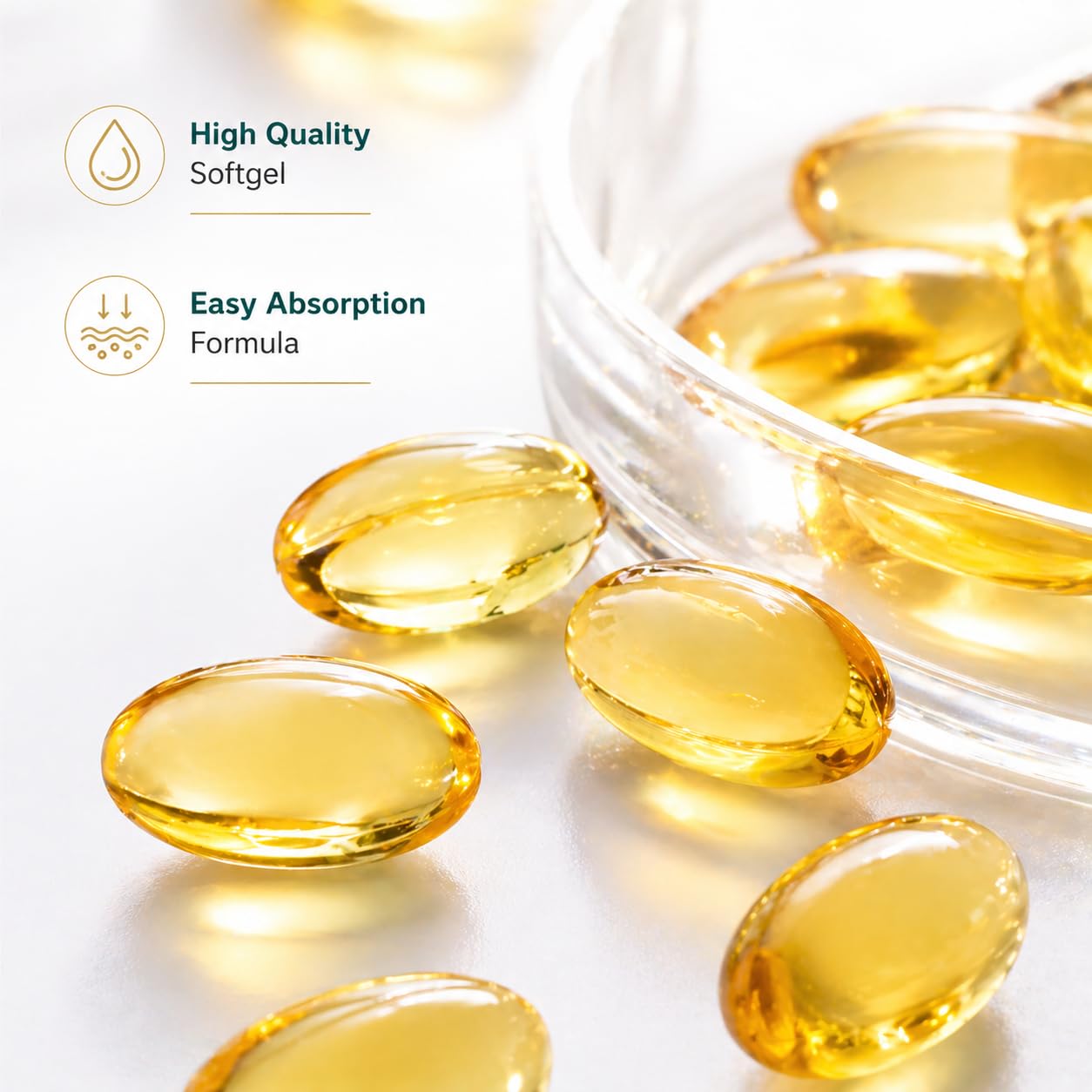 Pearl Berrys Pearl Omega Omega-3 Softgel Capsules, Rich in EPA & DHA, Supports Heart & Brain Health, 30 Capsules