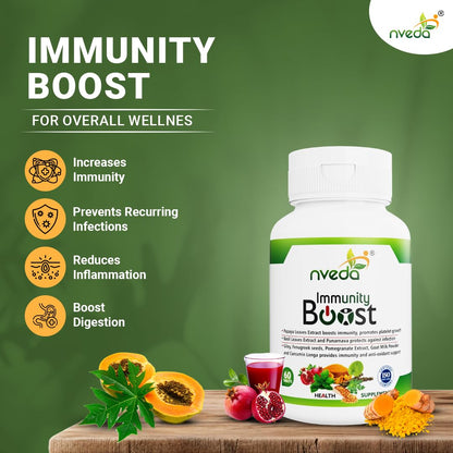 Nveda Immunity Booster with Papaya Leaves Extract, Giloy, Fenugreek see- image 6