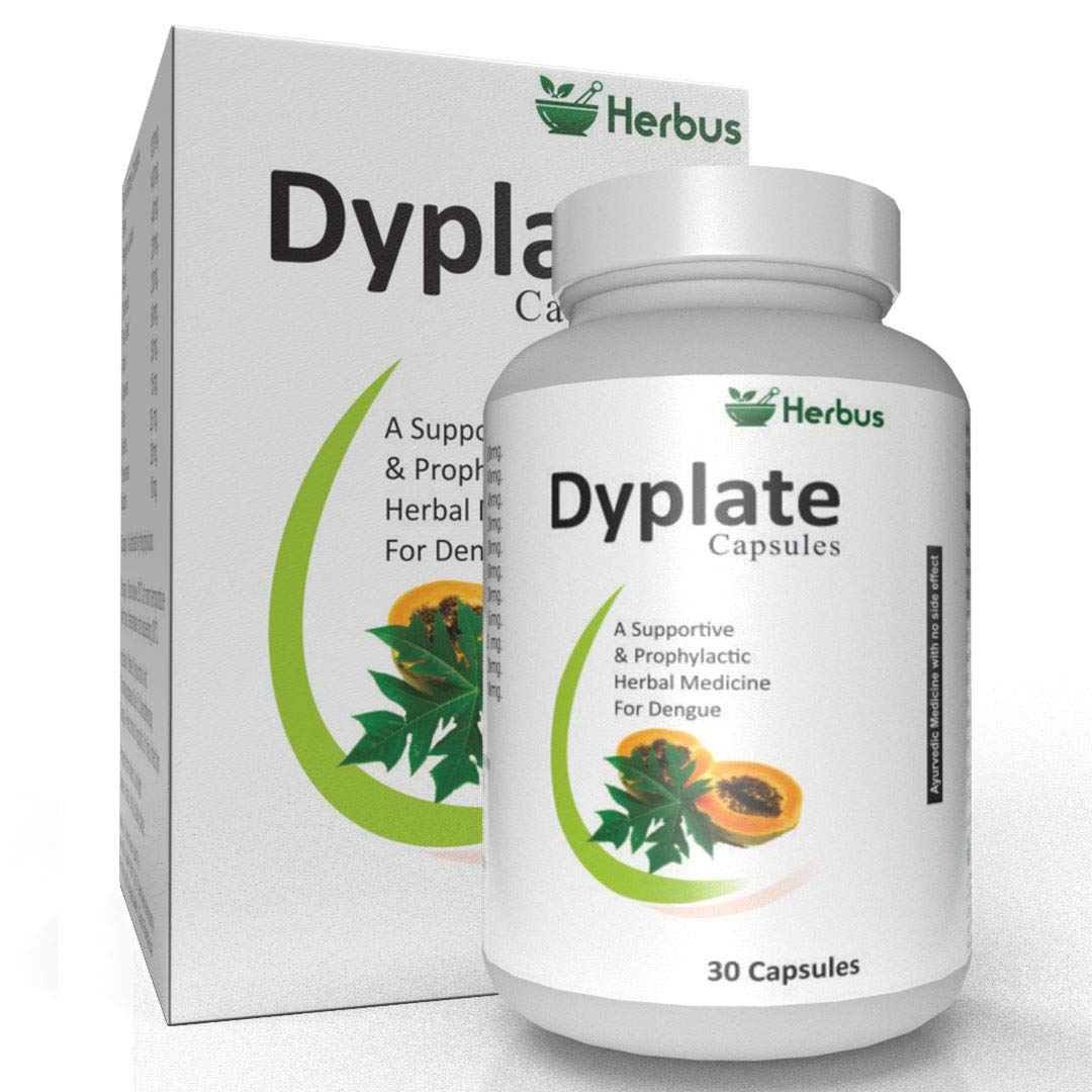 DyPlate | Supports Platelets | Immunity | Digestion | Giloy | Papaya leaves | kiwi | Tulsi | Black pepper | Platelets Support | 30 Capsules | Pack of 1