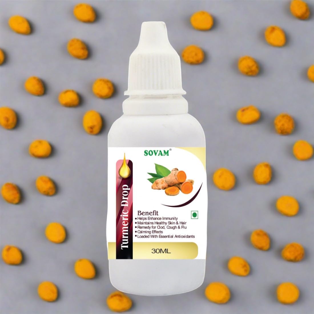 SOVAM Turmeric Liquid Drop 30ML for Health & Care | Pack of 1