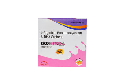 Virgo Healthcare Lyco Health-A, L-Arginine, Sugarfree (20 Sachets)