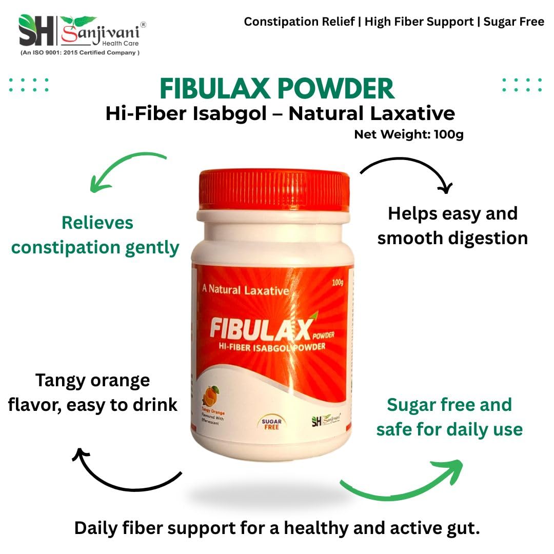 Fibulax 100g Isabgol Laxative Powder - Natural Psyllium Husk for Digestion