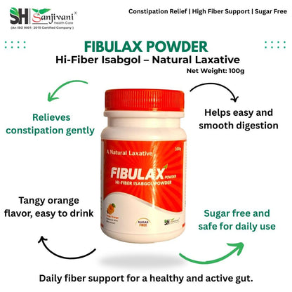 Fibulax 100g Isabgol Laxative Powder - Natural Psyllium Husk for Digestion