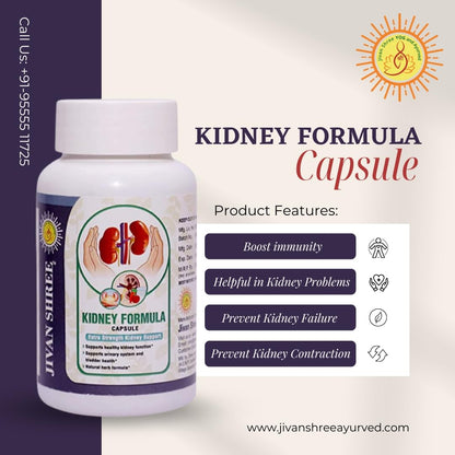 Jivan Shree Yog and Ayurved Kidney Formula & Liver Formula Combo | Daily Herbal Wellness Supplement | Ayurvedic Extracted Capsules 60 Each