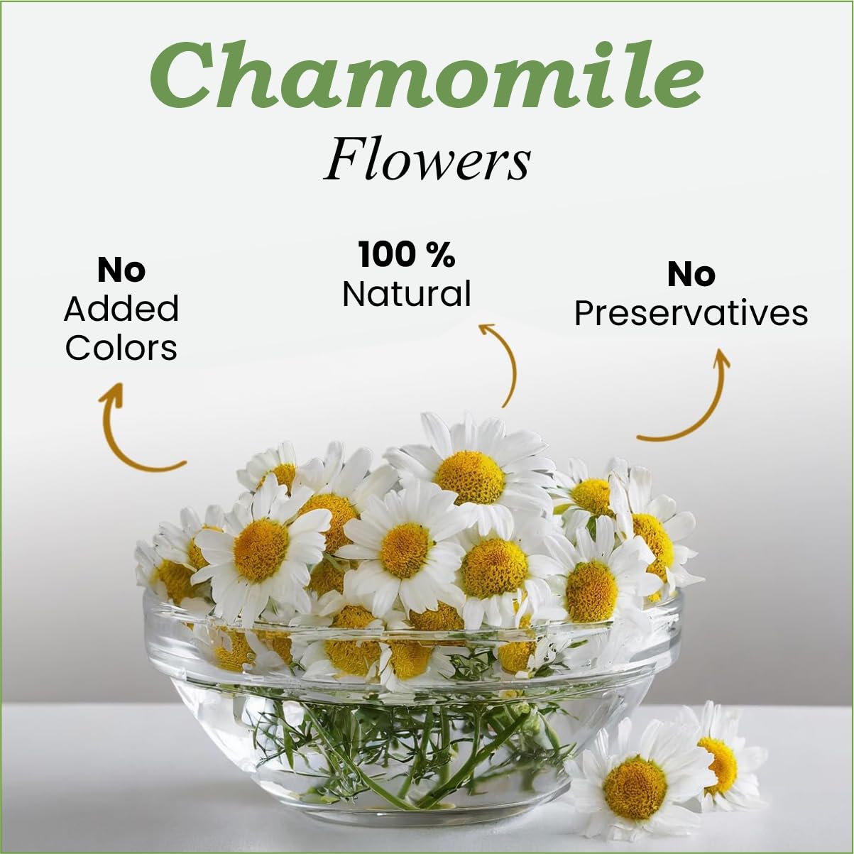 VY VedaYug Chamomile Tea for Sleep - 30g Whole Dried Chamomile Flower Tea for Relaxation & Evening Calm, Caffeine Free Loose Leaf Herbal Infusion for Better Nighttime Rest & Peaceful Mind