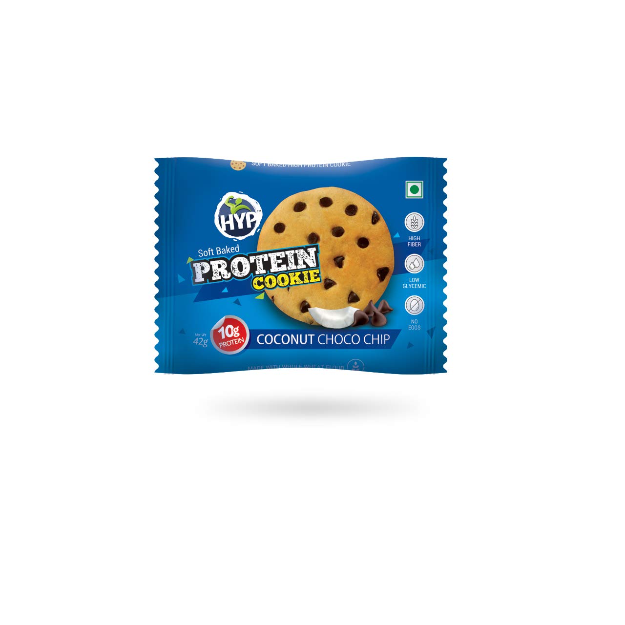 HYP Protein Cookies Coconut Choco Chip Pack of 6 - (42 g x 6)- image 5