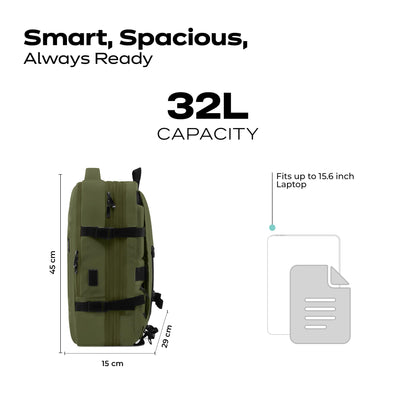 ONNIRICO Sunset Ridge Laptop Travel Backpack for Men & Women, 32L Jungl- image 3