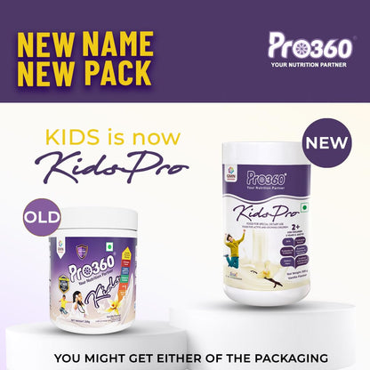 Pro360 Kidspro Protein Powder Child Nutrition & Health Supplement for Growing Children, Improves Immunity, Growth and Active Strong – (200g) -Vanilla Flavor
