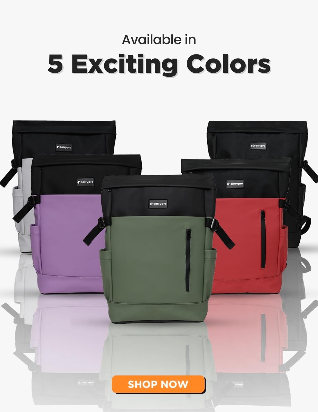 CarryPro 3 Compartments PRIME Everyday Laptop Backpack for Men & Women,- image 2