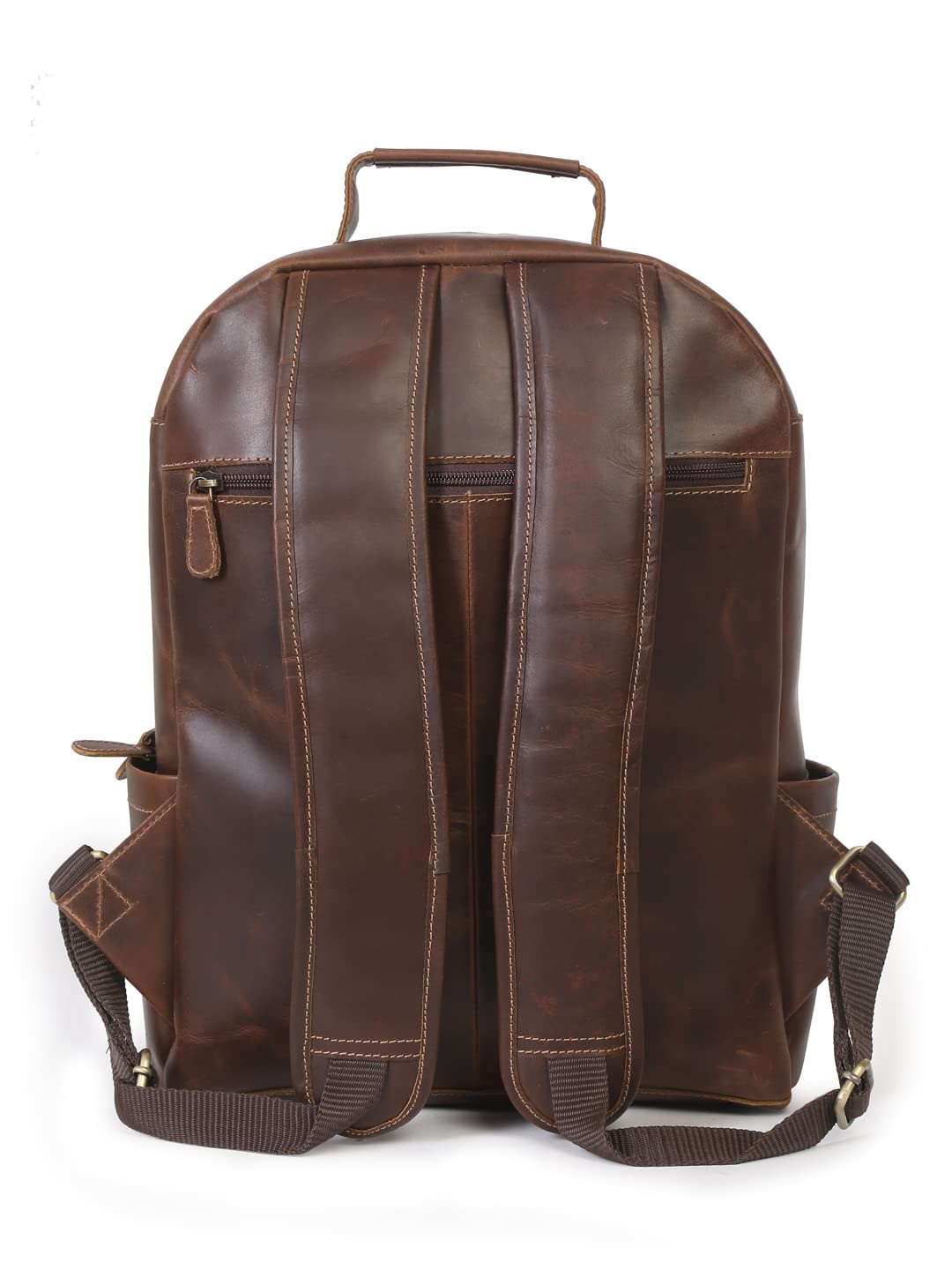 TEAKWOOD LEATHERS Travel College Laptop Backpack Men Women -Brown